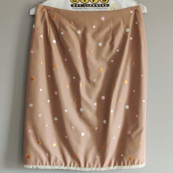 ✔️⚓️Silk Polka Dot Skirt - Picture 1 of 4